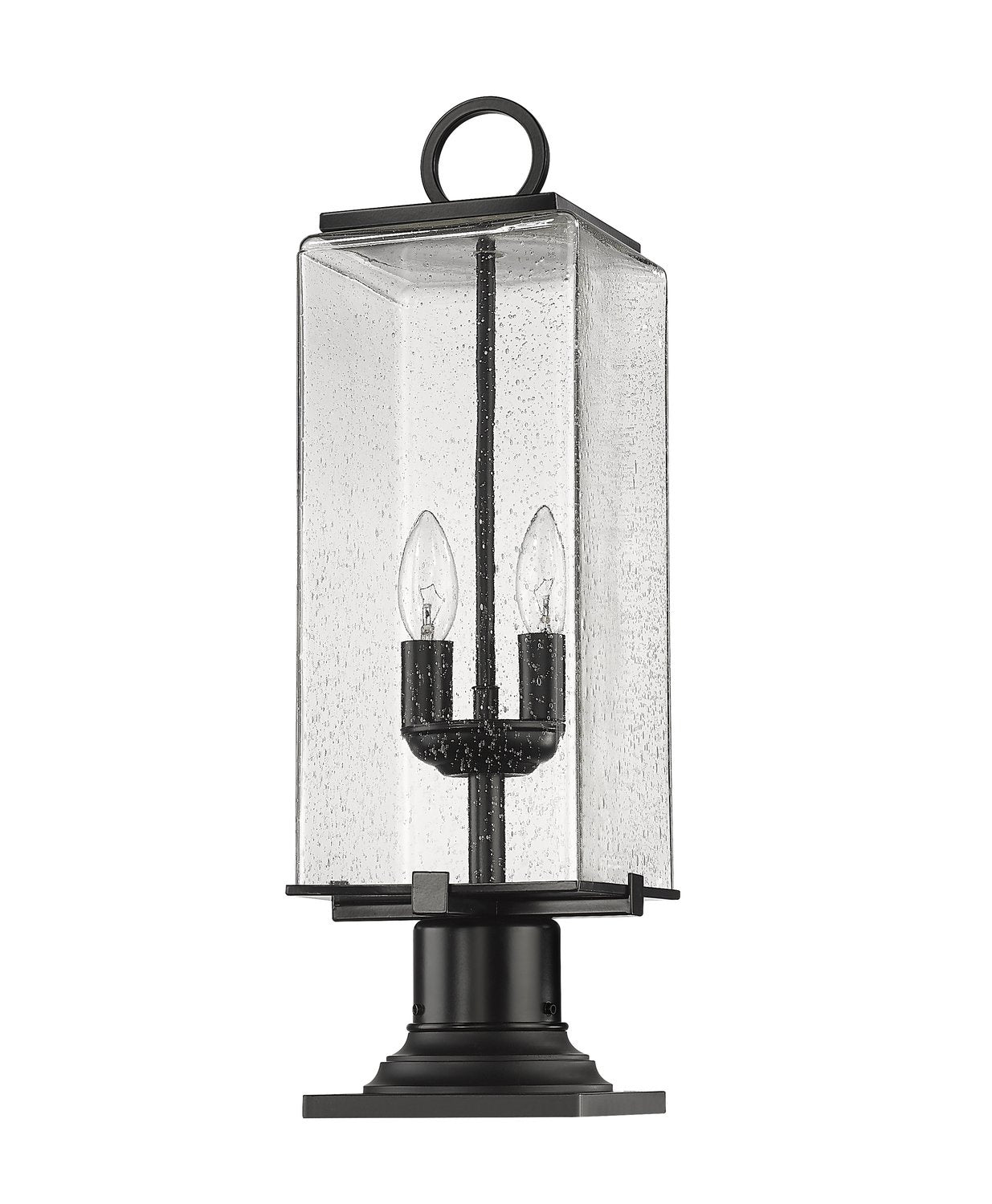 Z-LITE SANA 2 LIGHT OUTDOOR PIER MOUNTED FIXTURE | 592PHMR-533PM-BK