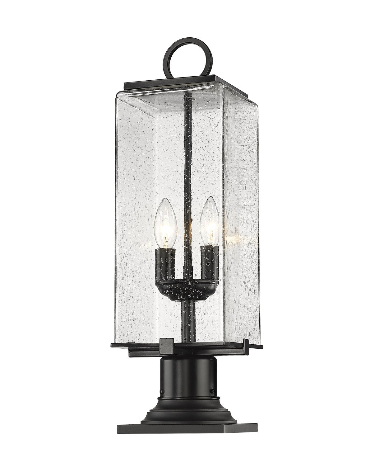 Z-LITE SANA 2 LIGHT OUTDOOR PIER MOUNTED FIXTURE | 592PHMR-533PM-BK - Post
