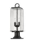 Z-LITE SANA 2 LIGHT OUTDOOR PIER MOUNTED FIXTURE | 592PHMR-533PM-BK - Post