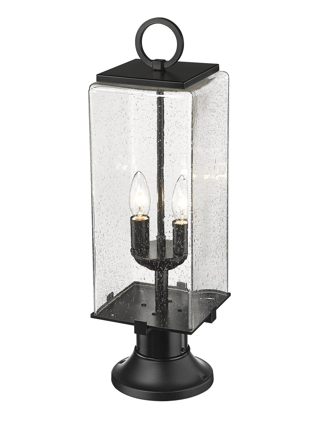 Z-LITE SANA 2 LIGHT OUTDOOR PIER MOUNTED FIXTURE | 592PHMR-553PM-BK - Post