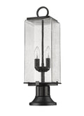 Z-LITE SANA 2 LIGHT OUTDOOR PIER MOUNTED FIXTURE | 592PHMR-553PM-BK