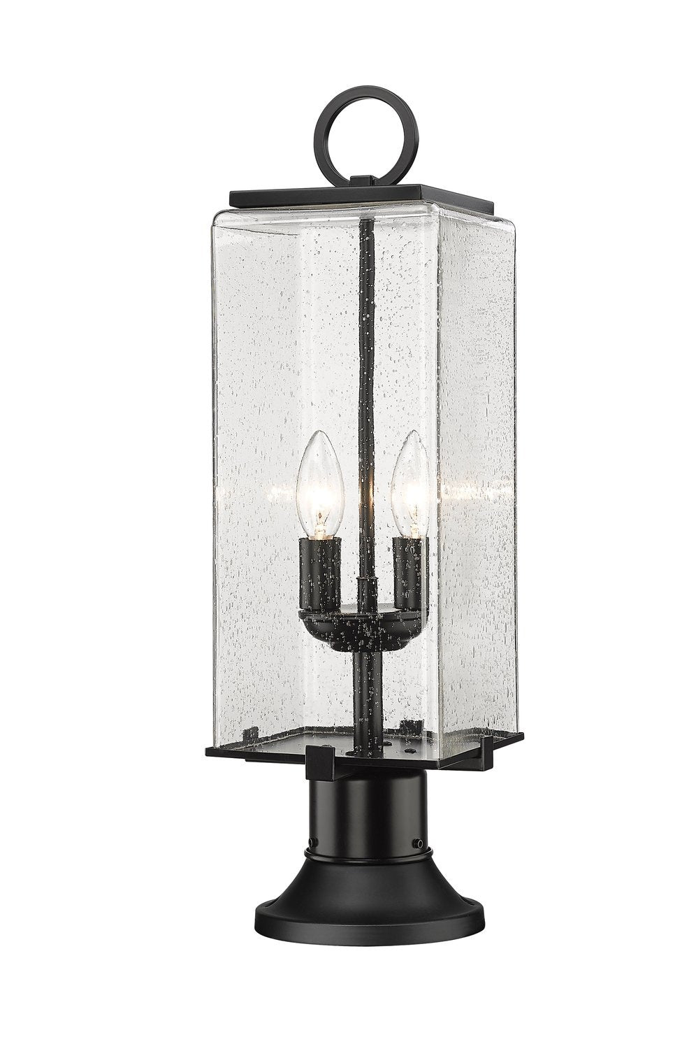 Z-LITE SANA 2 LIGHT OUTDOOR PIER MOUNTED FIXTURE | 592PHMR-553PM-BK - Post