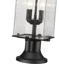 Z-LITE SANA 2 LIGHT OUTDOOR PIER MOUNTED FIXTURE | 592PHMR-553PM-BK - Post