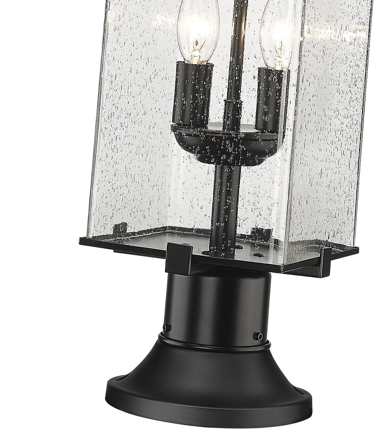 Z-LITE SANA 2 LIGHT OUTDOOR PIER MOUNTED FIXTURE | 592PHMR-553PM-BK - Post