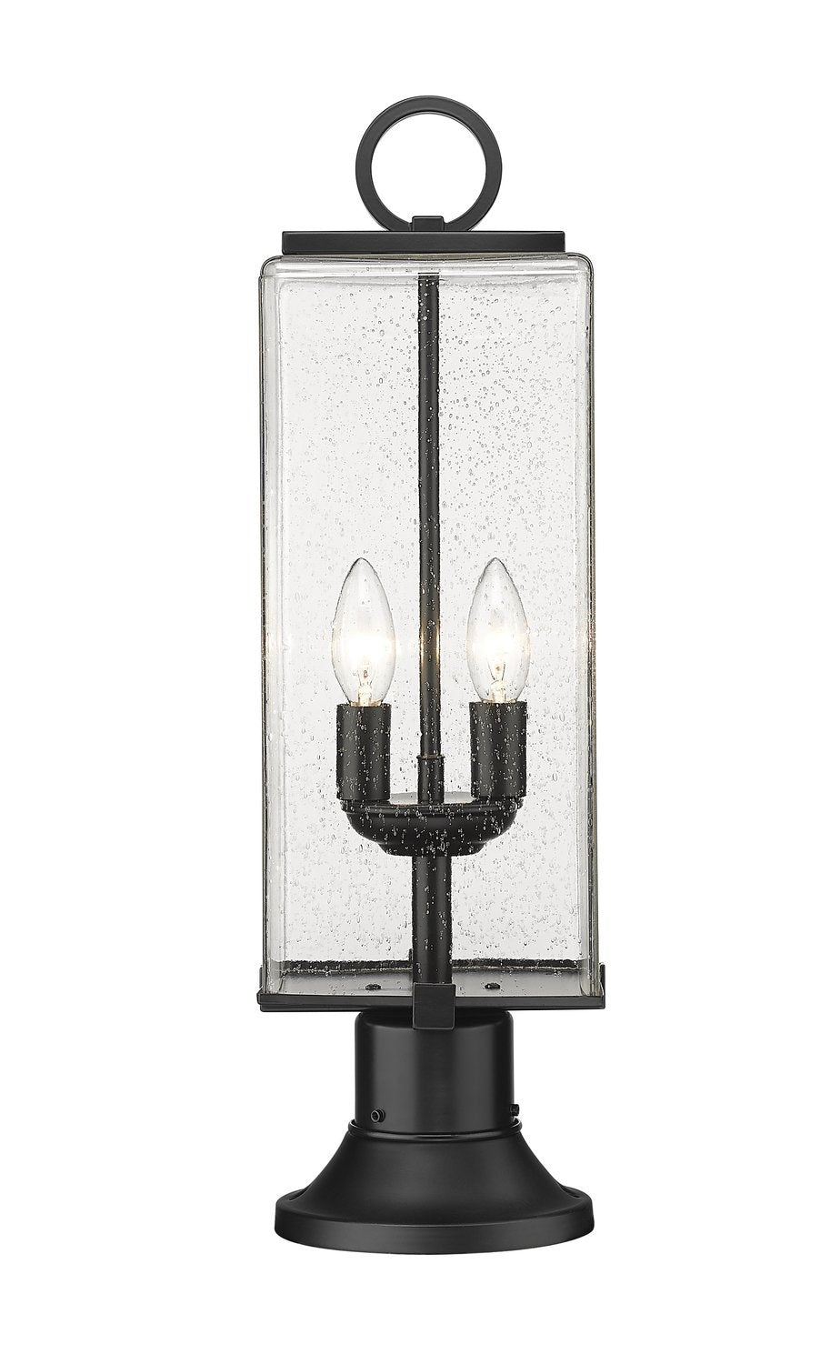 Z-LITE SANA 2 LIGHT OUTDOOR PIER MOUNTED FIXTURE | 592PHMR-553PM-BK - Post