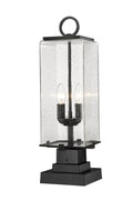 Z-LITE SANA 2 LIGHT OUTDOOR PIER MOUNTED FIXTURE | 592PHMS-SQPM-BK - Post