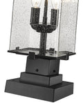 Z-LITE SANA 2 LIGHT OUTDOOR PIER MOUNTED FIXTURE | 592PHMS-SQPM-BK