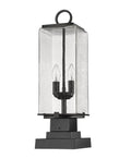 Z-LITE SANA 2 LIGHT OUTDOOR PIER MOUNTED FIXTURE | 592PHMS-SQPM-BK - Post