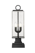 Z-LITE SANA 2 LIGHT OUTDOOR PIER MOUNTED FIXTURE | 592PHMS-SQPM-BK