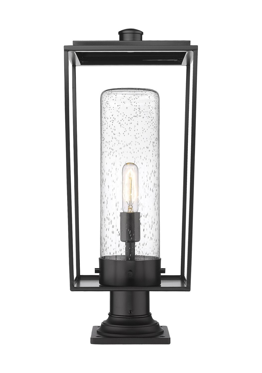 Z-LITE SHERIDAN OUTDOOR PIER MOUNTED FIXTURE | 594PHBR-533PM-BK - Post