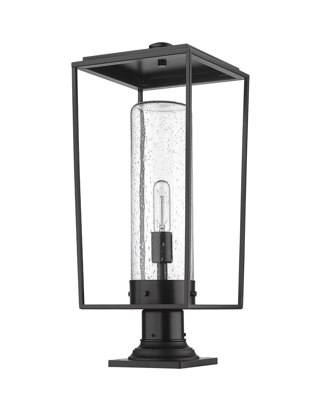 Z-LITE SHERIDAN OUTDOOR PIER MOUNTED FIXTURE | 594PHBR-533PM-BK - Post