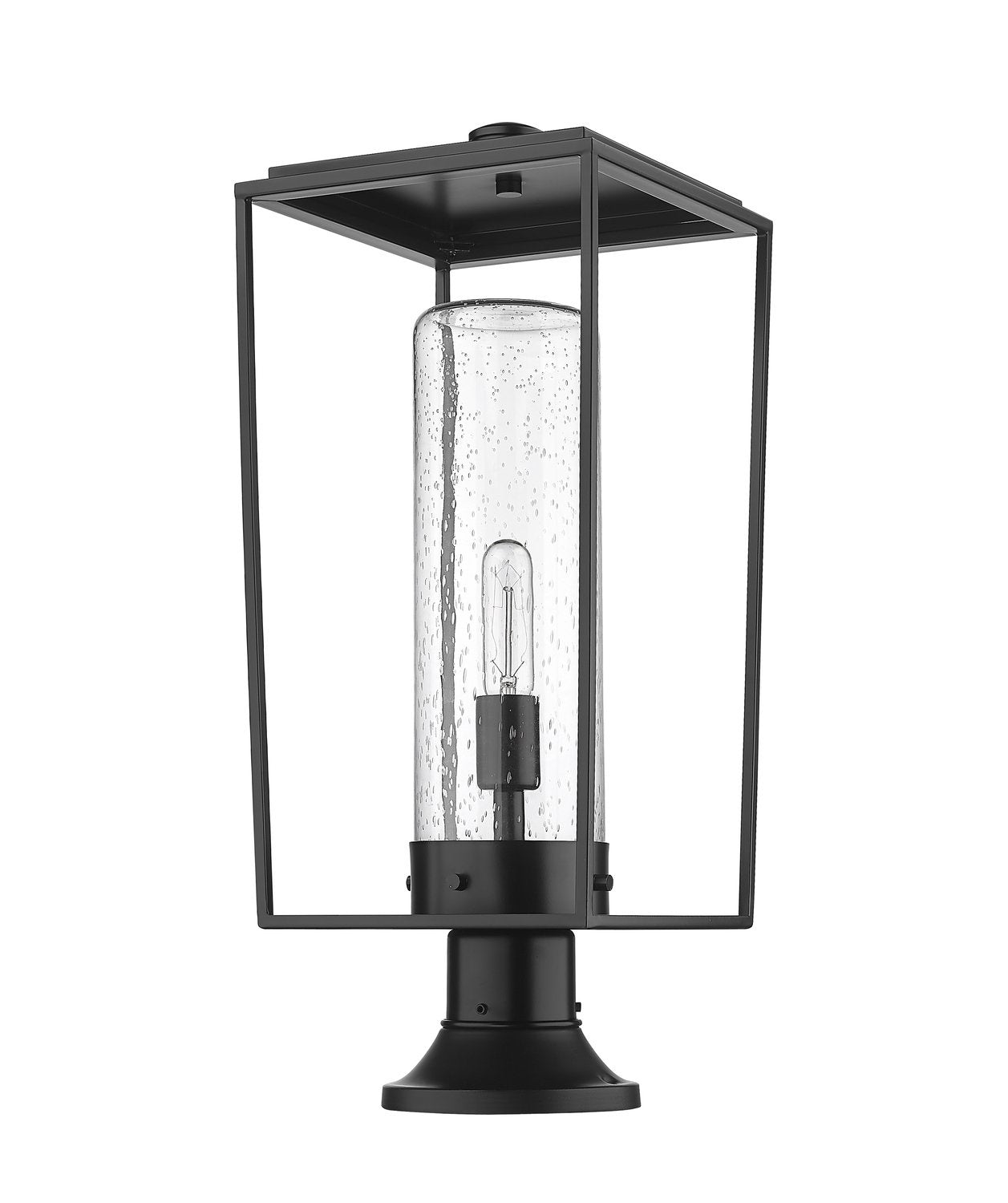 Z-LITE SHERIDAN OUTDOOR PIER MOUNTED FIXTURE | 594PHBR-553PM-BK - Post