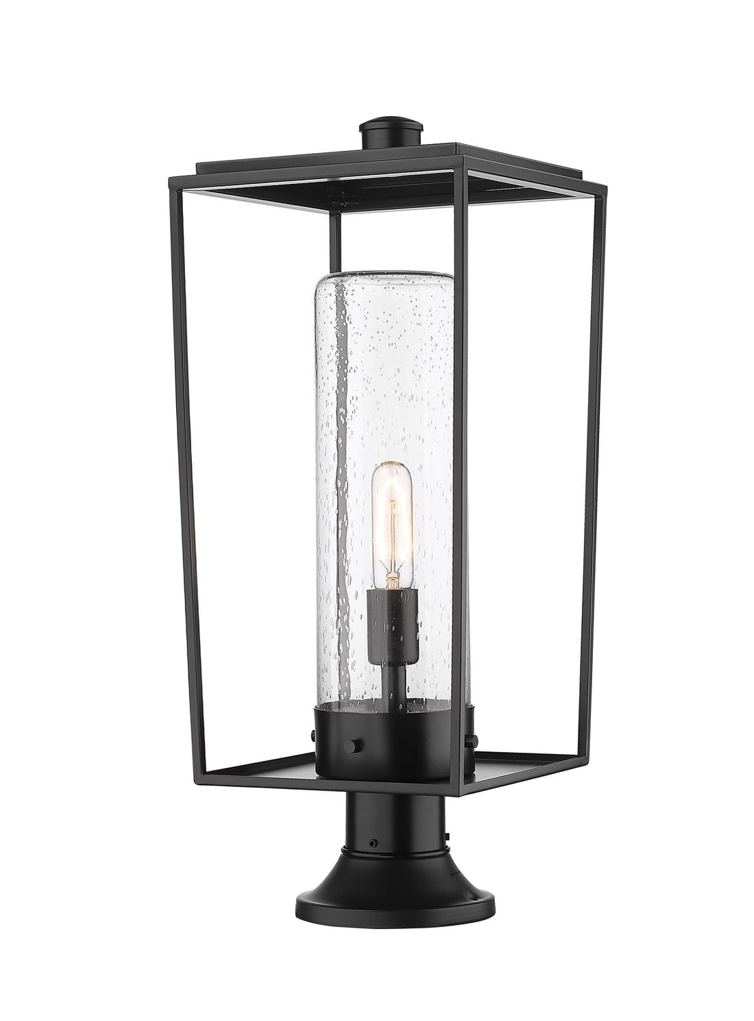 Z-LITE SHERIDAN OUTDOOR PIER MOUNTED FIXTURE | 594PHBR-553PM-BK - Post