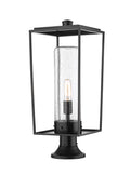 Z-LITE SHERIDAN OUTDOOR PIER MOUNTED FIXTURE | 594PHBR-553PM-BK - Post