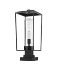 Z-LITE SHERIDAN OUTDOOR PIER MOUNTED FIXTURE | 594PHBS-SQPM-BK