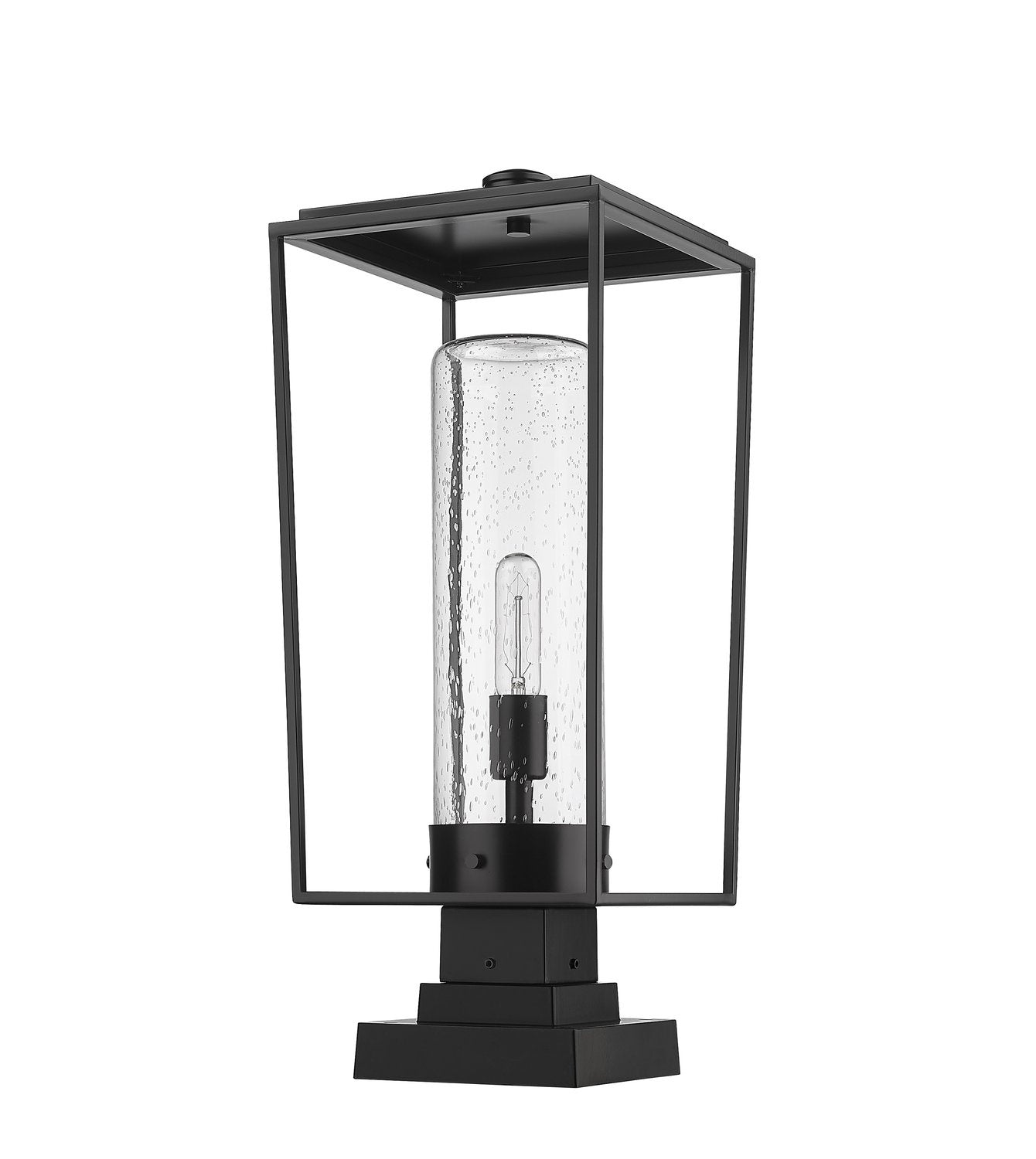 Z-LITE SHERIDAN OUTDOOR PIER MOUNTED FIXTURE | 594PHBS-SQPM-BK