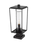 Z-LITE SHERIDAN OUTDOOR PIER MOUNTED FIXTURE | 594PHBS-SQPM-BK - Post