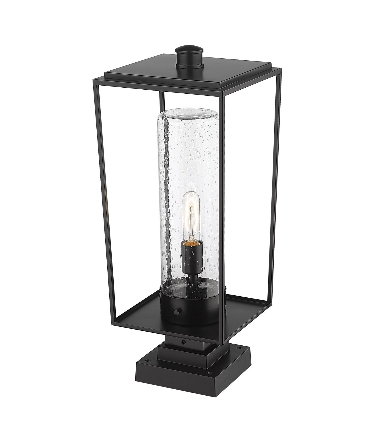 Z-LITE SHERIDAN OUTDOOR PIER MOUNTED FIXTURE | 594PHBS-SQPM-BK