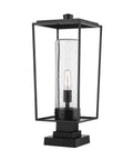 Z-LITE SHERIDAN OUTDOOR PIER MOUNTED FIXTURE | 594PHBS-SQPM-BK