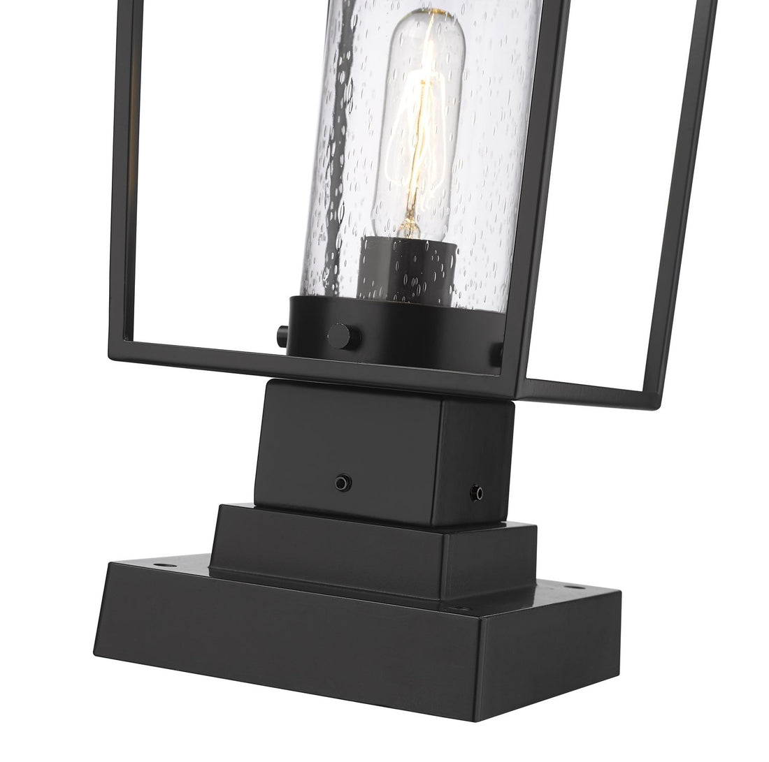 Z-LITE SHERIDAN OUTDOOR PIER MOUNTED FIXTURE | 594PHMS-SQPM-BK