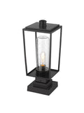 Z-LITE SHERIDAN OUTDOOR PIER MOUNTED FIXTURE | 594PHMS-SQPM-BK - Post