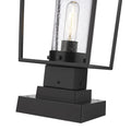 Z-LITE SHERIDAN OUTDOOR PIER MOUNTED FIXTURE | 594PHMS-SQPM-BK - Post