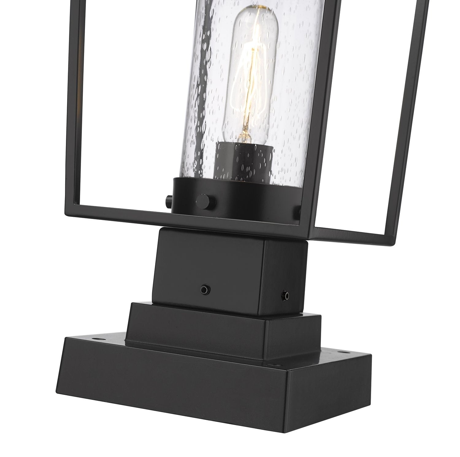 Z-LITE SHERIDAN OUTDOOR PIER MOUNTED FIXTURE | 594PHMS-SQPM-BK - Post