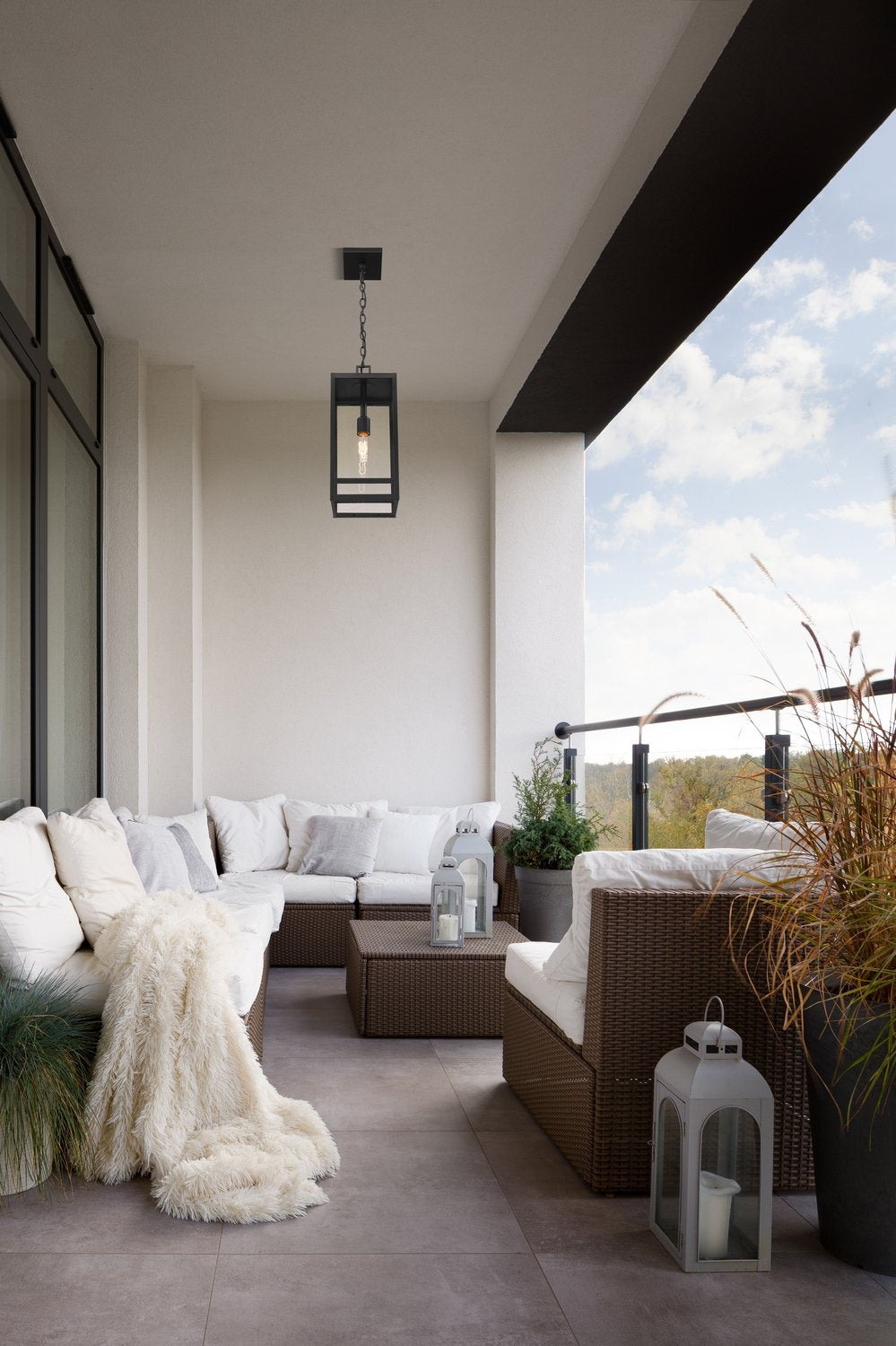 Z-LITE, NURI OUTDOOR CHAIN MOUNT CEILING FIXTURE, OUTDOOR CEILING LIGHT