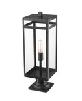 Z-LITE NURI OUTDOOR PIER MOUNTED FIXTURE (596PHBR) | 596PHBR-533PM-BK