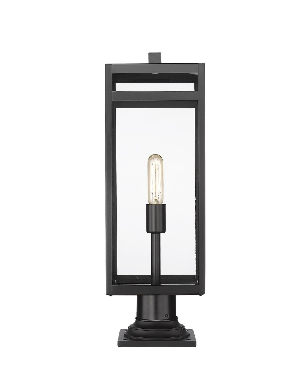 Z-LITE NURI OUTDOOR PIER MOUNTED FIXTURE (596PHBR) | 596PHBR-533PM-BK - Post