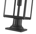 Z-LITE NURI OUTDOOR PIER MOUNTED FIXTURE (596PHBR) | 596PHBR-533PM-BK