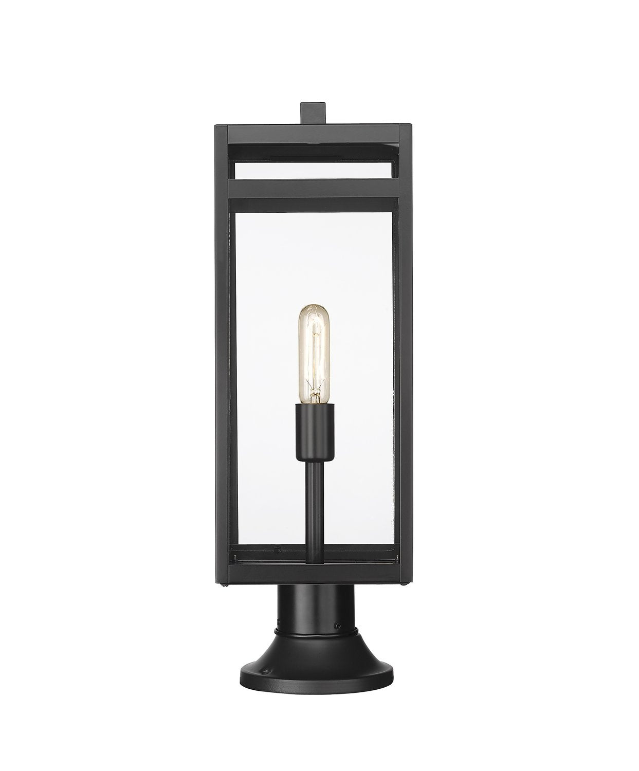Z-LITE NURI OUTDOOR PIER MOUNTED FIXTURE (596PHBR) | 596PHBR-553PM-BK - Post