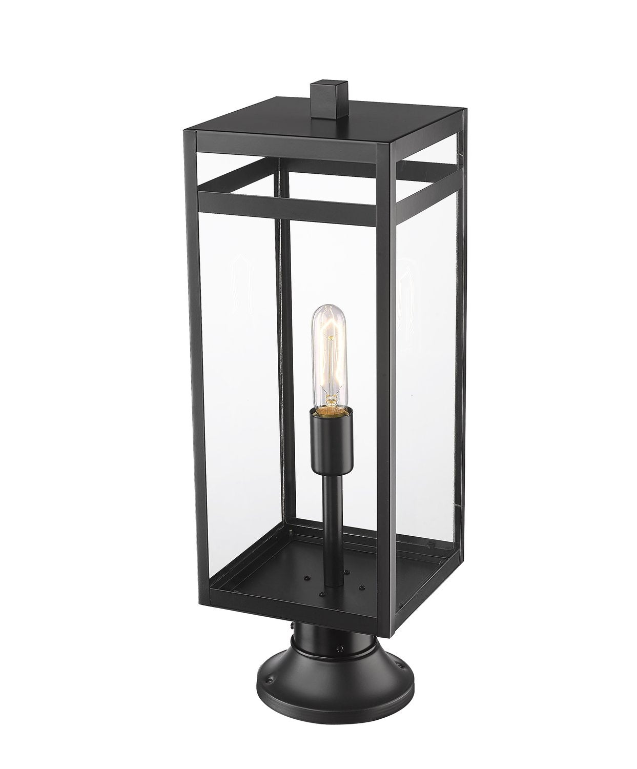 Z-LITE NURI OUTDOOR PIER MOUNTED FIXTURE (596PHBR) | 596PHBR-553PM-BK