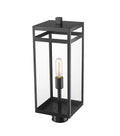 Z-LITE NURI OUTDOOR POST MOUNT FIXTURE | 596PHBR-BK - Post