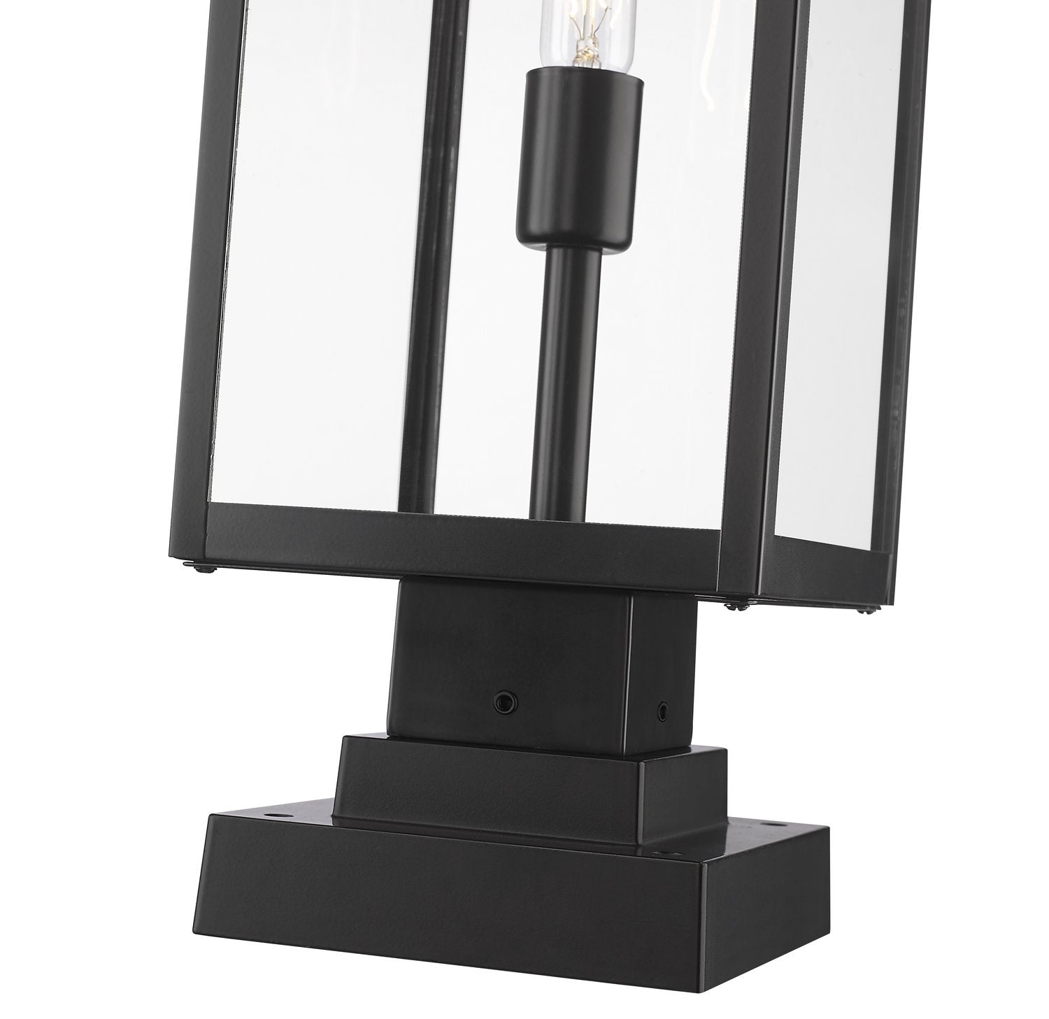Z-LITE NURI OUTDOOR PIER MOUNTED FIXTURE (596PHBS) | 596PHBS-SQPM-BK - Post