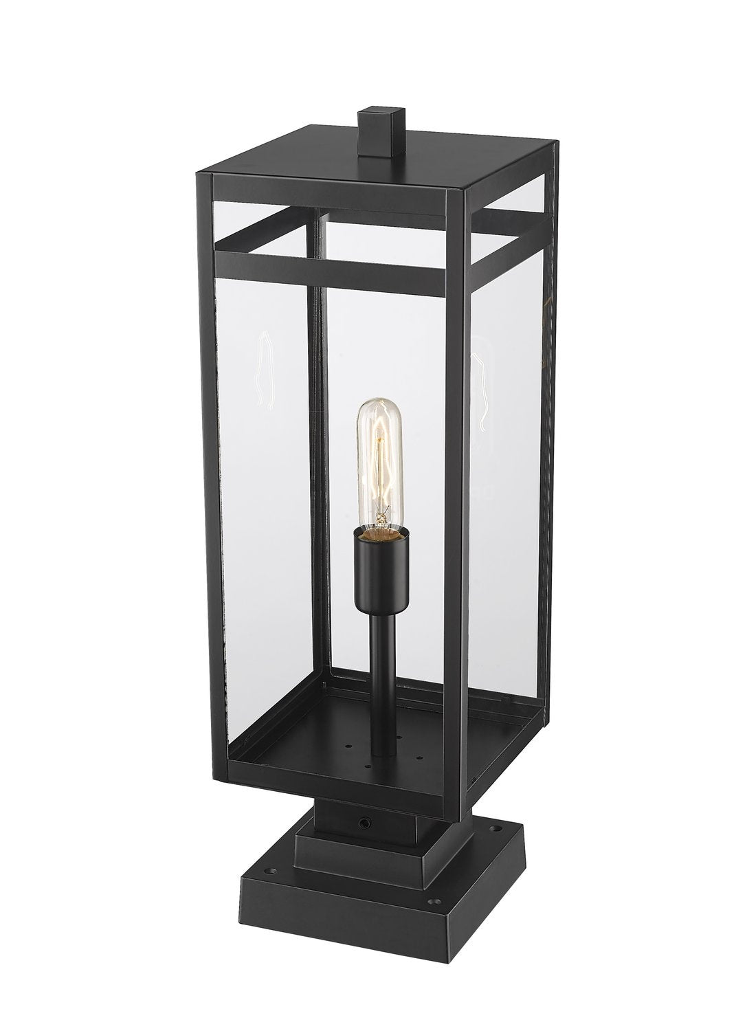Z-LITE NURI OUTDOOR PIER MOUNTED FIXTURE (596PHBS) | 596PHBS-SQPM-BK - Post