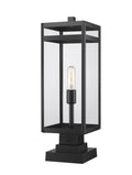 Z-LITE NURI OUTDOOR PIER MOUNTED FIXTURE (596PHBS) | 596PHBS-SQPM-BK - Post