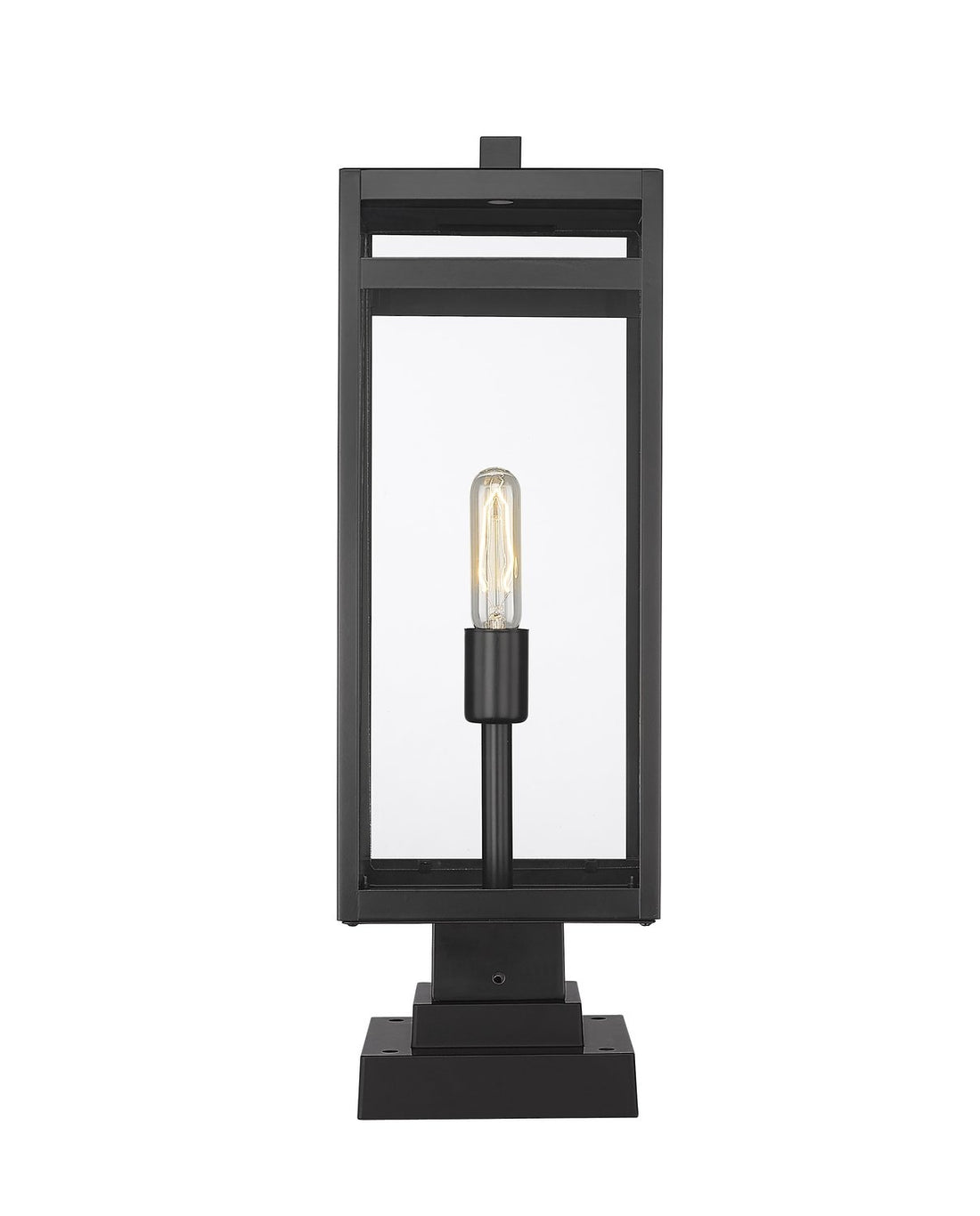 Z-LITE NURI OUTDOOR PIER MOUNTED FIXTURE (596PHBS) | 596PHBS-SQPM-BK - Post