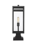 Z-LITE NURI OUTDOOR PIER MOUNTED FIXTURE (596PHBS) | 596PHBS-SQPM-BK - Post