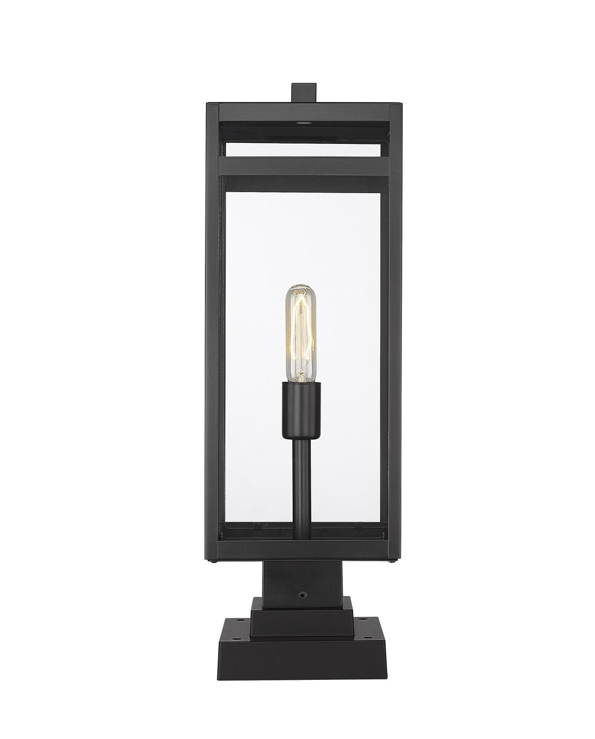 Z-LITE NURI OUTDOOR PIER MOUNTED FIXTURE (596PHBS) | 596PHBS-SQPM-BK - Post