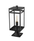 Z-LITE NURI OUTDOOR PIER MOUNTED FIXTURE (596PHMR) | 596PHMR-533PM-BK