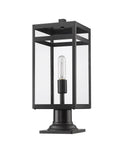 Z-LITE NURI OUTDOOR PIER MOUNTED FIXTURE (596PHMR) | 596PHMR-533PM-BK - Post