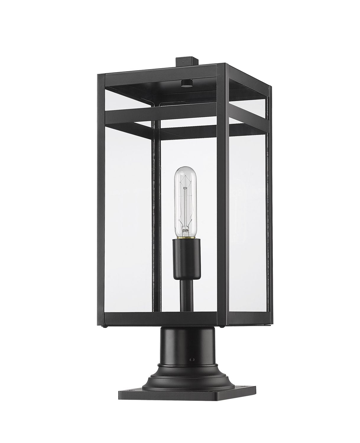Z-LITE NURI OUTDOOR PIER MOUNTED FIXTURE (596PHMR) | 596PHMR-533PM-BK - Post