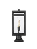 Z-LITE NURI OUTDOOR PIER MOUNTED FIXTURE (596PHMR) | 596PHMR-533PM-BK