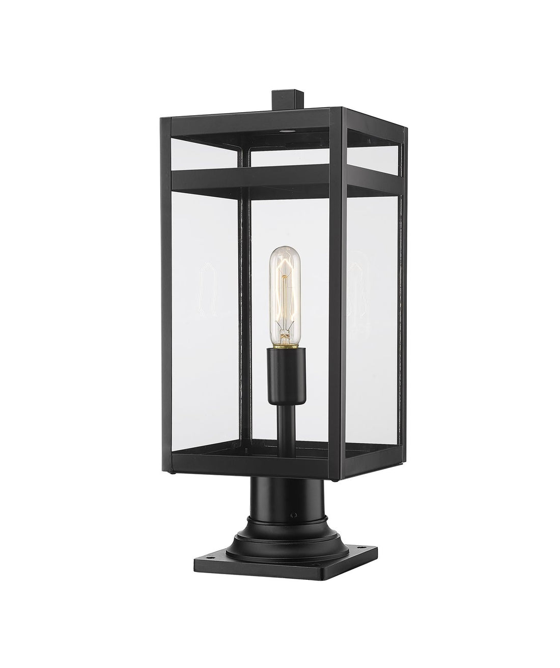 Z-LITE NURI OUTDOOR PIER MOUNTED FIXTURE (596PHMR) | 596PHMR-533PM-BK - Post