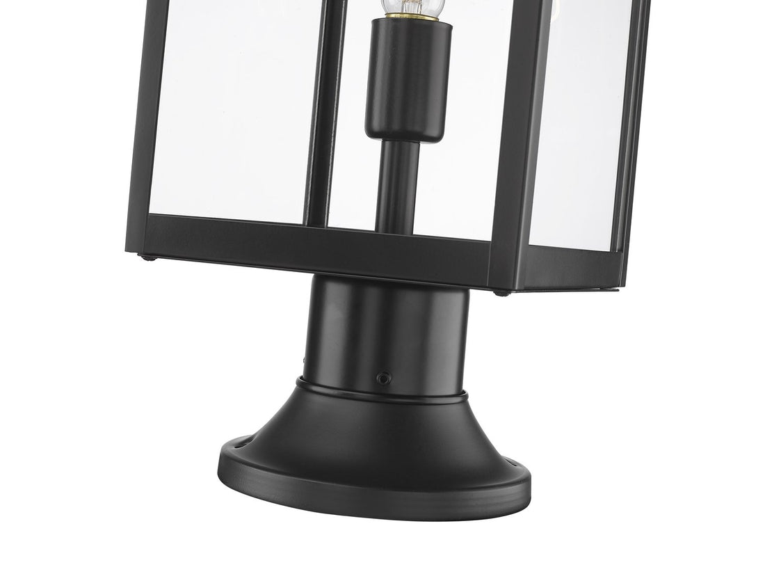 Z-LITE NURI OUTDOOR PIER MOUNTED FIXTURE (596PHMR) | 596PHMR-553PM-BK