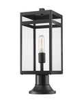Z-LITE NURI OUTDOOR PIER MOUNTED FIXTURE (596PHMR) | 596PHMR-553PM-BK - Post