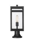 Z-LITE NURI OUTDOOR PIER MOUNTED FIXTURE (596PHMR) | 596PHMR-553PM-BK