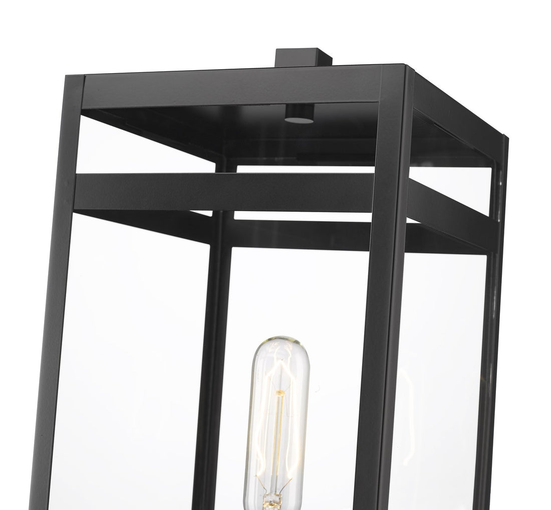 Z-LITE NURI OUTDOOR PIER MOUNTED FIXTURE (596PHMS) | 596PHMS-SQPM-BK - Post