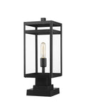 Z-LITE NURI OUTDOOR PIER MOUNTED FIXTURE (596PHMS) | 596PHMS-SQPM-BK - Post